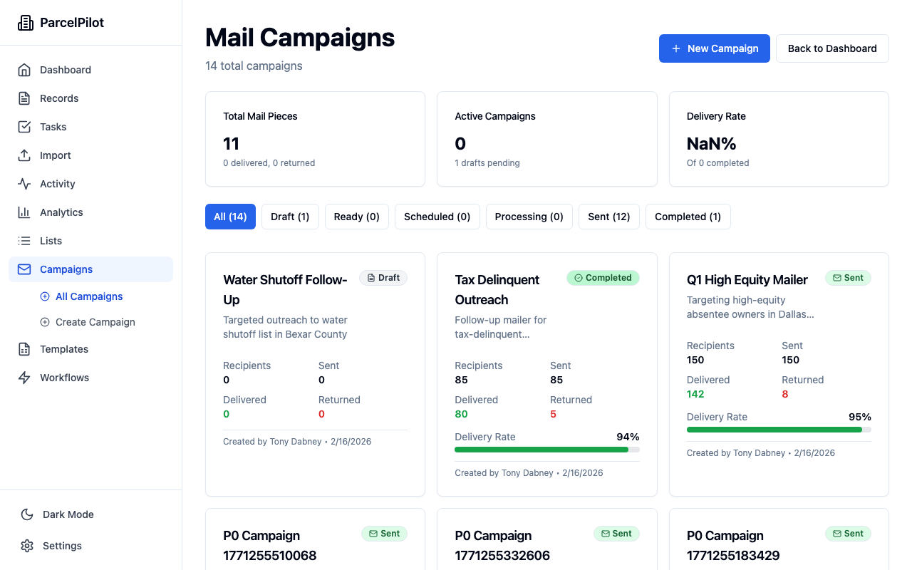 Campaign builder with audience segmentation